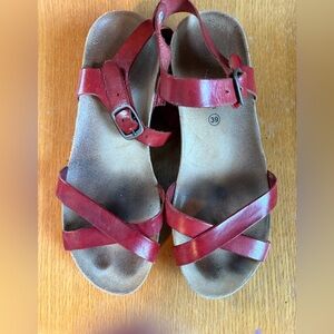 Lola Sabbia Red Leather Women's Sandals